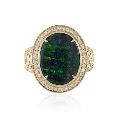 Exquisiter 4 42 Ct Andamooka Opal 14K Gold Ring Australien