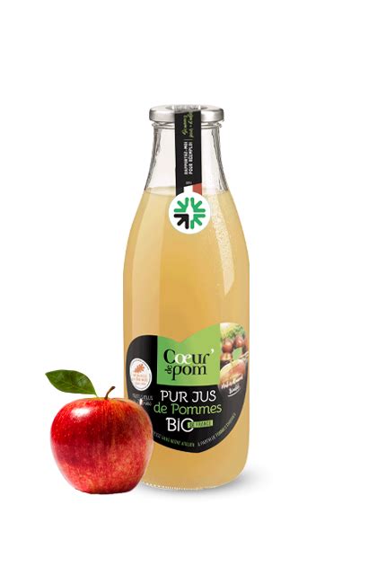 Pur Jus de pommes BIO consigné Pur jus de pommes Coeur de pom