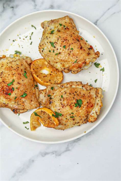 Baked Lemon Chicken Thighs Recipe Recipe Vibes