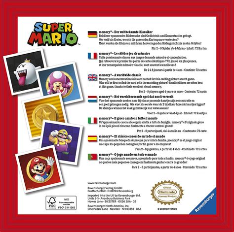 Dru Tvena Igra Memorija Super Mario Ravensburger Slika