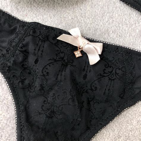 Ann Summers Black Bra And Underwear Thong Lingerie Depop