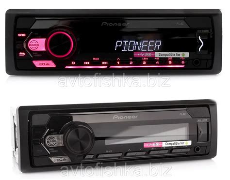 Автомагнитола в машину на базе Android Pioneer MVH-S120 UB красная ...