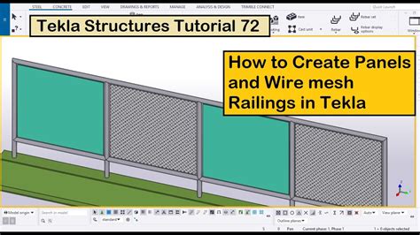 Tekla Structures Tutorial How To Create Panels And Wire Mesh