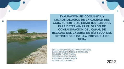 EVALUACION FISICOQUIMICA Y MICROBIOLOGICA DE LA CALIDAD DE AGUA