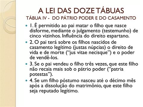 Lei Das Doze Tabuas 6