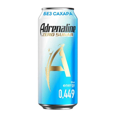 Энергетический напиток Adrenaline Rush без сахара, 449мл, 4 шт ...