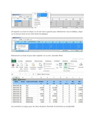 Exemple Comment On Exploite Les Resultats Sur Etabs Pdf