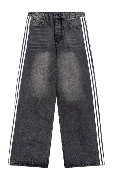 Джинсы Balenciaga X Adidas Темно-серые – New Riga Outlet