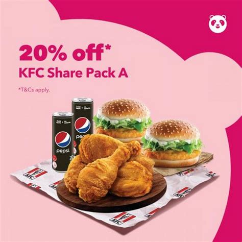 27 Apr 2021 Onward KFC Share Packs 20 OFF Promotion On Food Panda