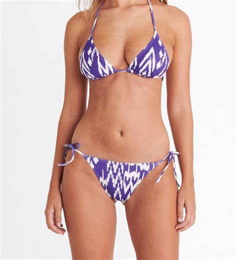 ERES Rain Thin Tie Side Bikini Brief Wind Print Flashy Soleil Toile