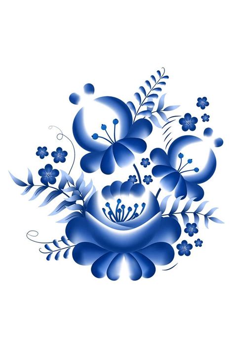 Gzhel patterns. Гжельские узоры. PNG. | Народная художественная роспись ...