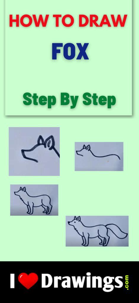 How To Draw A Fox Drawing Easy [step By Step] I Love Drawings Fox Drawing Easy Fox Drawing