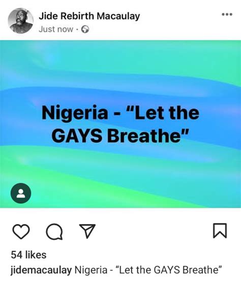 LGBTQ Community Is Not A Threat To The Nation Gay British Nigerian Pastor Jide Macaulay