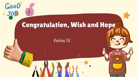 Congratulation Wish And Hope Pelajaran Bahasa Inggris Kelas IX YouTube