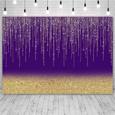 Amazon Sendy X Ft Purple Gold Party Photo Backdrop For Girls