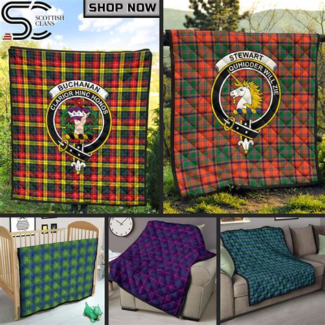 Tartan Clan Badge Premium Quilts Collection Scottish Clans