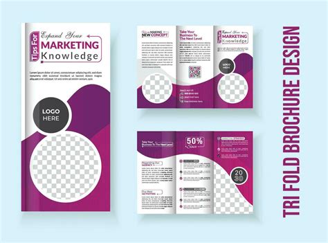 Corporate Business Tri Fold Brochure Design Template Vector Minimal