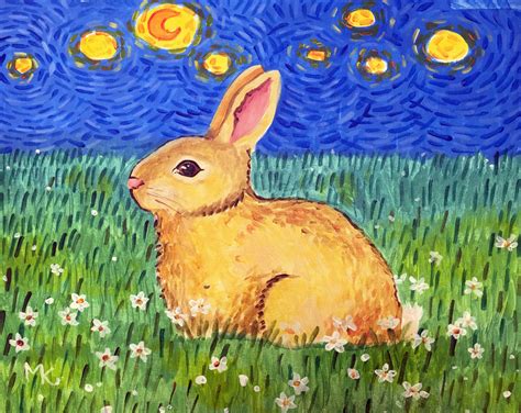 Bunny in the Grass Canvas Painting Kit