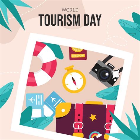 Premium Vector Flat Illustration For World Tourism Day Celebration