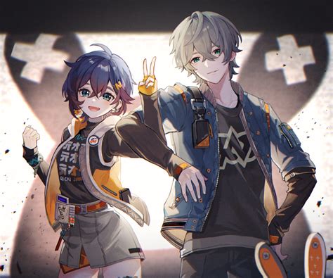 Zenless Zone Zero HD Wallpaper: Wise & Belle United in Action by きの