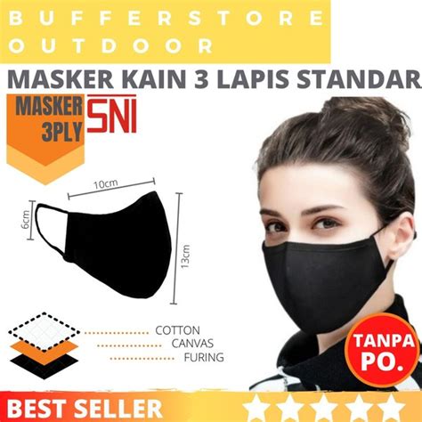 Jual MASKER 3 PLY LAPIS KAIN SESUAI STANDAR SNI Di Lapak BUFFERSTORE