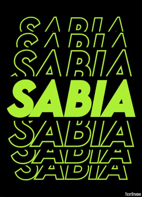 Como Se Escreve A Palavra Sábia - Sabia Efeito de texto e desenho de logotipo Palavra