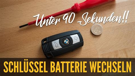 BMW Schlüssel Batterie wechseln BMW Schlüsselbatterie Kurzanleitung