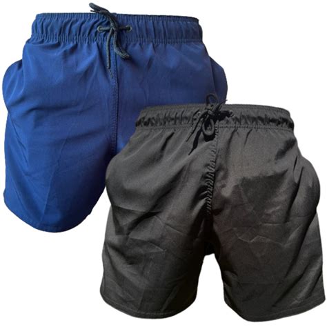 Short Tactel Masculino Elastano Bermuda Lisa Masculina Tectel