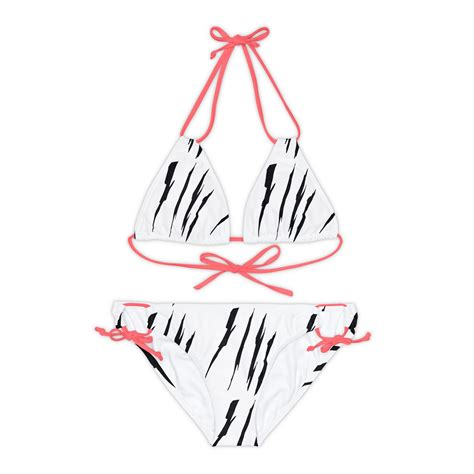 Effete Feline Claw Marks Scratch Strappy Bikini Set Aop Walmart
