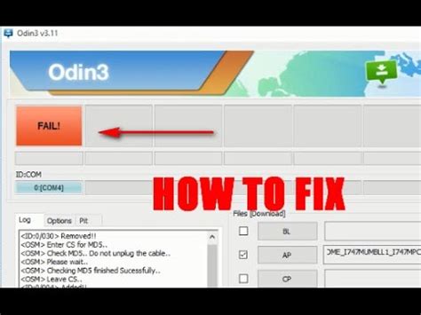 How To Fix Odin 3 12 Fail Samsung Firmware Flash Tools Problem And