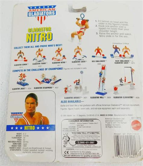 Buy the Mattel 1991 American Gladiators Action Figure NITRO | GoodwillFinds