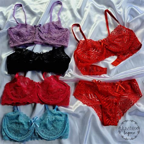 Kit Conjuntos De Renda Luxo Confort Vel Aro Sem Bojo Lingerie Bruna Shopee Brasil