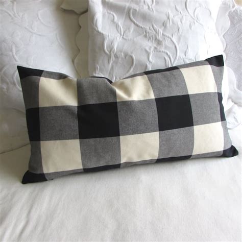 Items Similar To BUFFALO CHECK Black Cream Decorative Designer Pillow