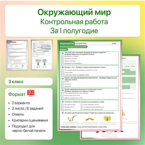 Итоговые контрольные работы для 3 класса УМК "Школа России"