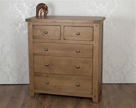 Solid Oak 2 3 5 Drawer Bedroom Chest Of Drawers In Chunky Dorset Country