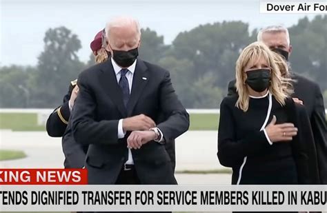 Disgusting Joe Biden Checks Watch During The Dignified Transfer Of 13