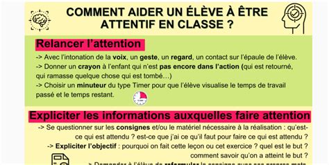 Comment aider un élève à être attentif en classe Apprendre réviser