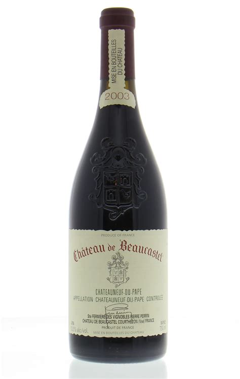 Chateauneuf Du Pape 2003 Chateau De Beaucastel Buy Online Best Of