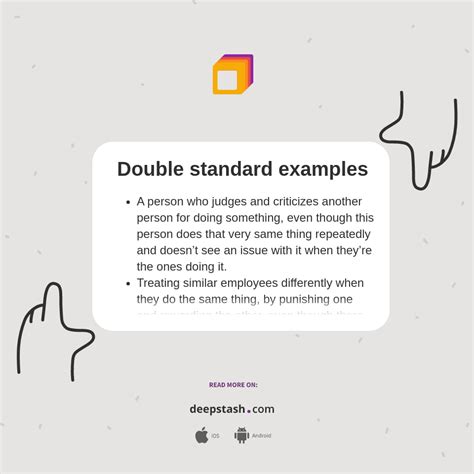 double standard examples deepstash
