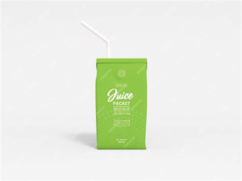 Premium Psd Tetra Juice Packet Packaging Mockup