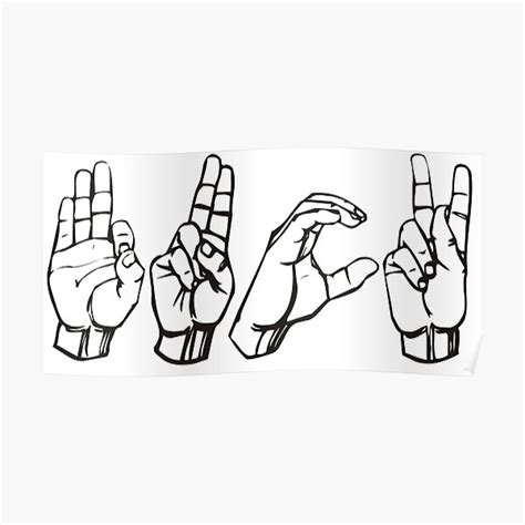 Fuck In Sign Language Poster By Anouchka Redbubble