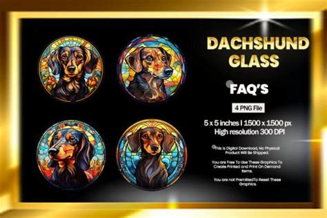 Dachshund Dog Stained Glass Graphic By Hurairagraphics · Creative Fabrica
