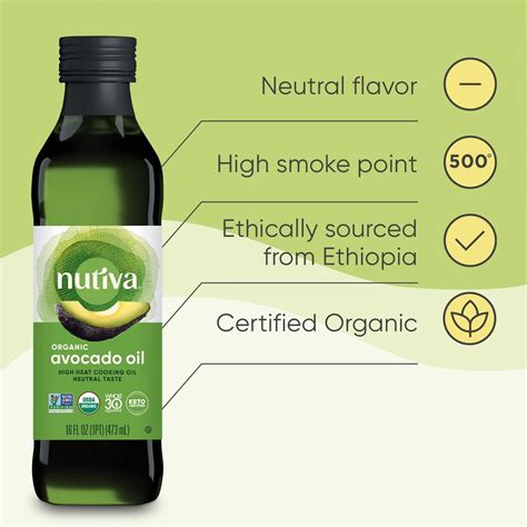 Nutiva Organic Steam Refined Avocado Oil 16 Fl Oz 100 Pure Usda