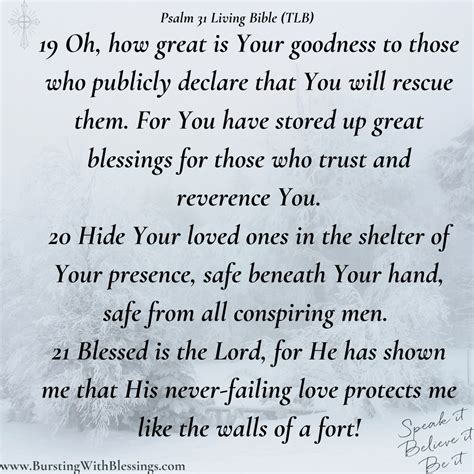 How To Triumph Over Fear: Devotional Psalm 31:19-21