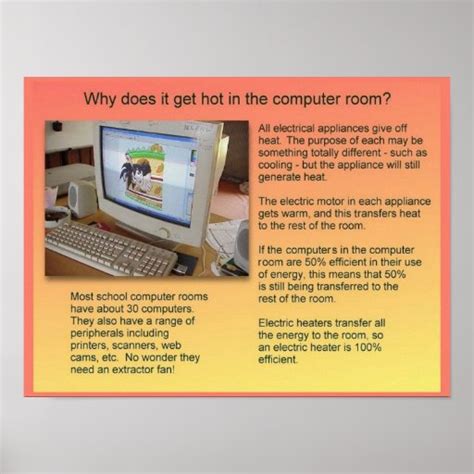 Science Why Does It Get Hot In The Computer Room Poster Zazzle