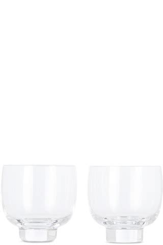 Two Pack Clear Tumbler Glasses 8 75 Oz By NUDE Glass On Sale