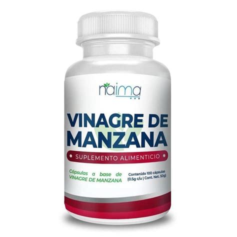 Suplemento Alimenticio Vinagre Manzana Naima Lab 100 Cápsulas 500 Mg