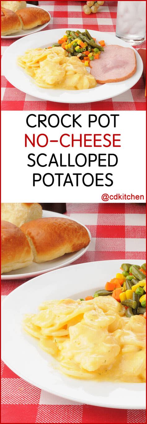 Crock Pot No Cheese Scalloped Potatoes Recipe