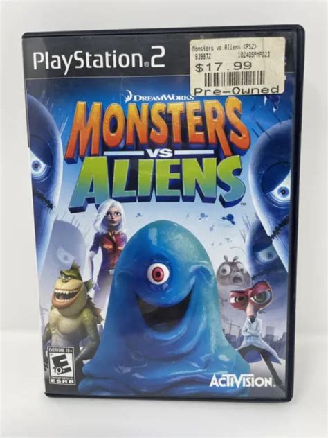 PS2 MONSTERS VS. Aliens (Sony PlayStation 2, 2009) Game COMPLETE w ...