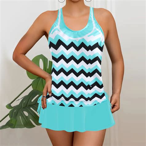 Savings Utsjkr Womens Piece Bikini Sets Striped Outfits Summer Sexy Striped Tank Tops